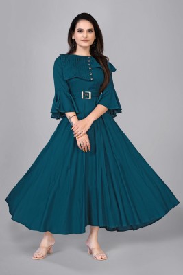 FROXITO Anarkali Gown(Blue)