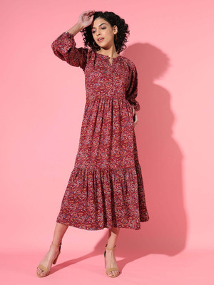 Vesh Flared/A-line Gown(Maroon)