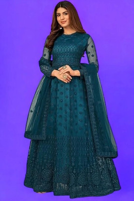 Kitvillaa Anarkali Gown(Dark Green)