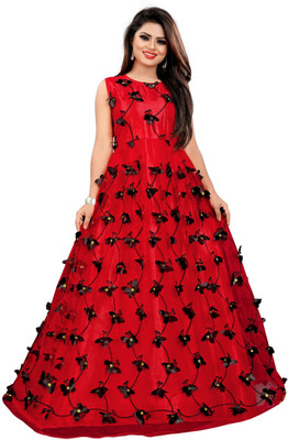 Aika Flared/A-line Gown(Red, Black)