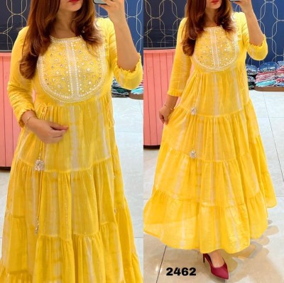 HouseOfCommon Anarkali Gown(Yellow)