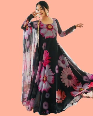 Marutilifestyle Anarkali Gown(Black)