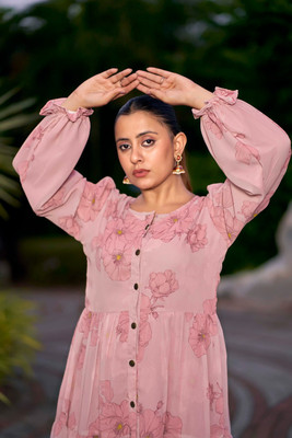 SARINKU Anarkali Gown(Pink)