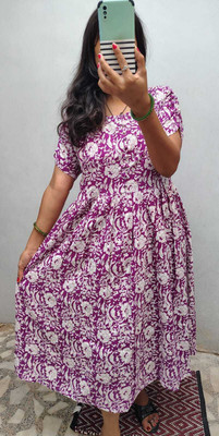 HIRDAY CREATION Flared/A-line Gown(Purple)