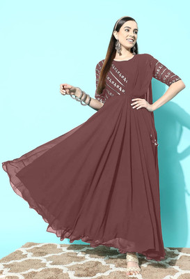 SANCIA Flared/A-line Gown(Pink)