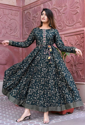 ARMH LIFESTYLE Anarkali Gown(Green)