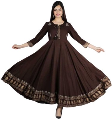 Chejara Anarkali Gown(Brown)