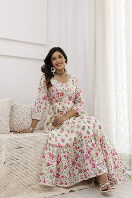 GLAM ROOTS Flared/A-line Gown(Pink)
