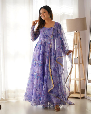 Kedar Fab Anarkali Gown(Purple)