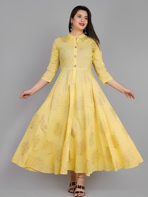 MUCHE Flared/A-line Gown(Yellow)