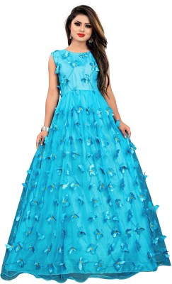 Apnisha Anarkali Gown(Light Blue)