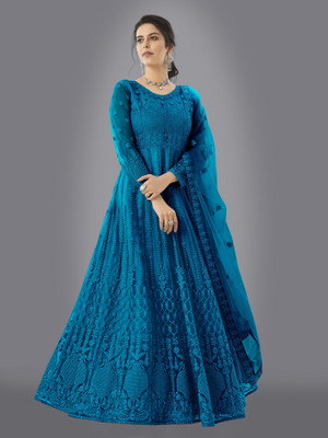 A To Z Cart Flared/A-line Gown(Dark Blue)