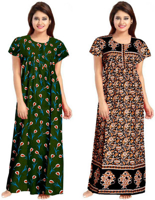 Radha Rani Crafts Creation Flared/A-line Gown(Blue)