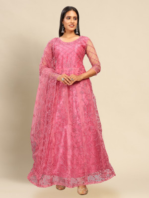 LADY SHOPI Anarkali Gown(Multicolor)
