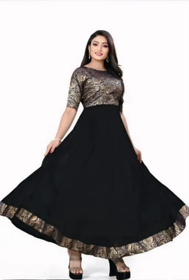 ALSHTHA CREATION Flared/A-line Gown(Blue)