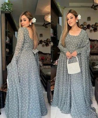 vastraveda Anarkali Gown(Grey)