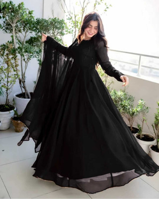 Heer Enterprise Anarkali Gown(Black)