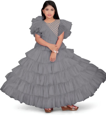 BPN ENTERPRISE Flared/A-line Gown(Beige, Grey)