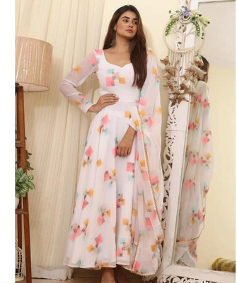 DOREMO Anarkali Gown(Multicolor)