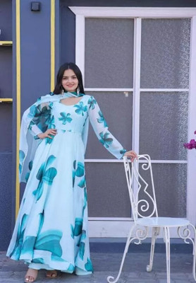 AMALAK Anarkali Gown(Blue)