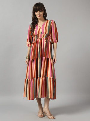 Raiyani Fashion Flared/A-line Gown(Multicolor)