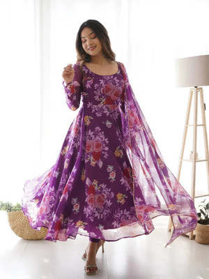 Janardan Flared/A-line Gown(Multicolor)