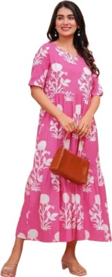 NEW MISHTI FASHION Straight Gown(Pink)