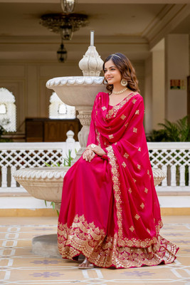 Zarista Creation Flared/A-line Gown(Pink)