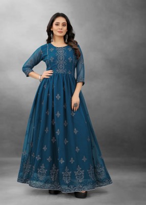 Julee Anarkali Gown(Blue)