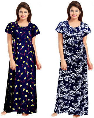 Radha Rani Crafts Creation Flared/A-line Gown(Blue)