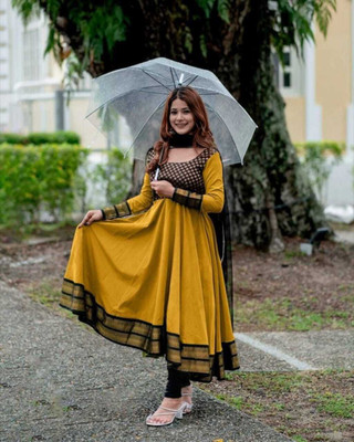 NTC Anarkali Gown(Yellow)