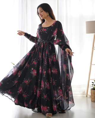 TISVARA Anarkali Gown(Multicolor)