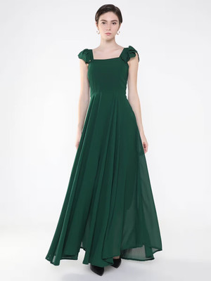 IQRA ENTERPRISE Flared/A-line Gown(Green)