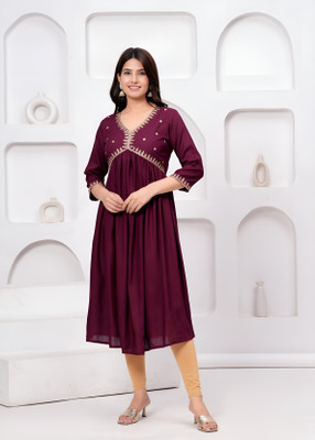 SHREE INFINITY EXPORT Anarkali Gown(Yellow)