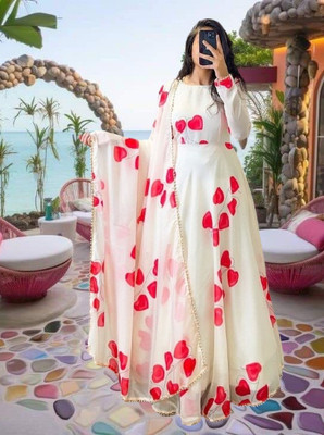 Pramukh Darshan Export Anarkali Gown(White)
