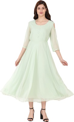 FASHION OF ART Flared/A-line Gown(Light Green)