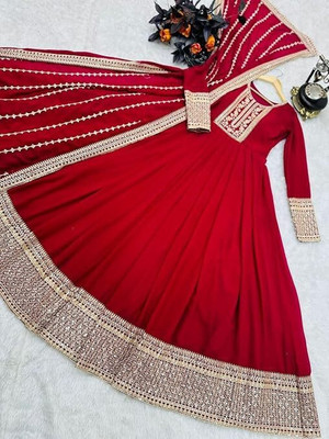 Miara Anarkali Gown(Red)