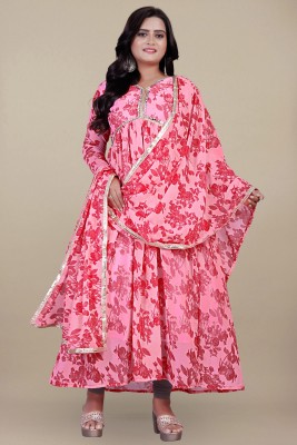 harrica Anarkali Gown(Pink)