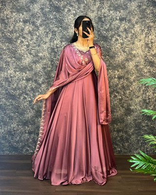 Pushkara Flared/A-line Gown(Pink)