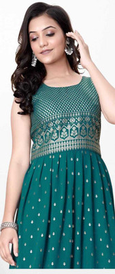 RUDRANI CREATION Flared/A-line Gown(Blue)