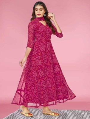 RK Creation Flared/A-line Gown(Pink)