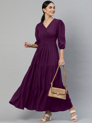 Vastani Enterprise Anarkali Gown(Purple)