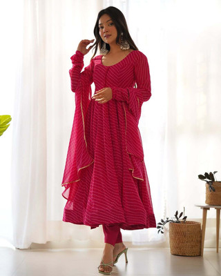Sehrishs Store Flared/A-line Gown(Pink)