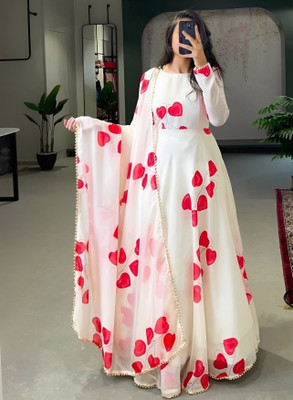 HELWIN DESIGNER Anarkali Gown(Multicolor)