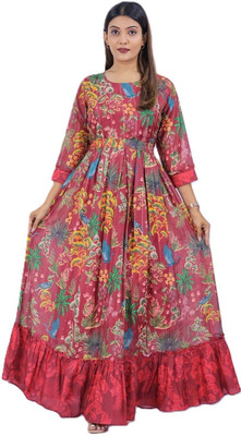 Fascino Designs Flared/A-line Gown(Red)