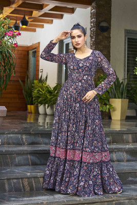 HouseOfCommon Flared/A-line Gown(Multicolor)