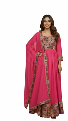 Sylora Anarkali Gown(Pink)