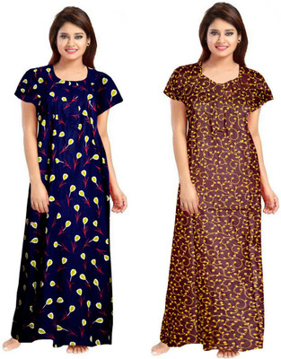 Radha Rani Crafts Creation Flared/A-line Gown(Blue)