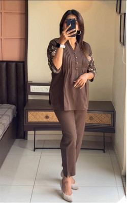 LAXMI CREATIONES Flared/A-line Gown(Brown)