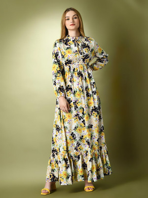 ZWERLON Flared/A-line Gown(White)